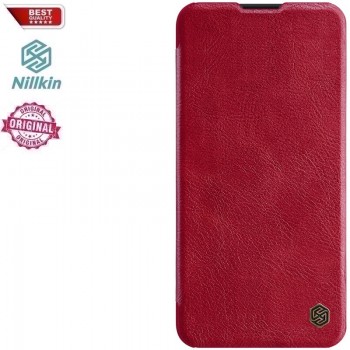 Odinis dėklas Nillkin qin serijos - raudonas (REDMI 8)